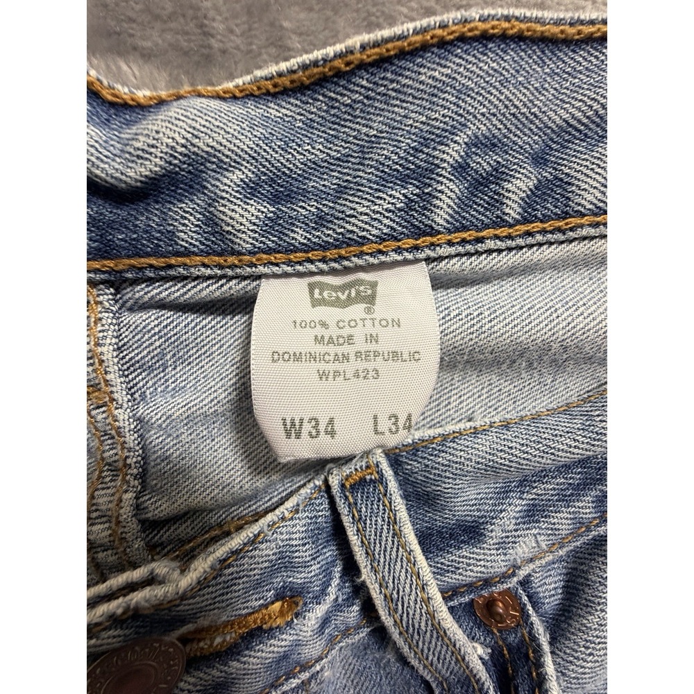Vintage Levi 501 Button Fly Jeans Men's 34/34 True Fit Stonewash Regular Fit - Picture 4 of 12